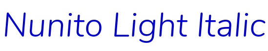 Nunito Light Italic font